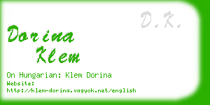 dorina klem business card